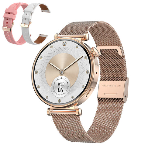 Ceas Smartwatch Celine HD Amoled – Rose Gold + 2 curele incluse