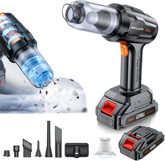 AirFlex 6in1 – Aspirator Portabil 🚗💨 cu Funcție de Suflare, Baterie Detasabilă și Reîncărcabilă 🔋, Design Compact pentru Mașină, Casă 🏠, Birou 🧑💻 și Îngrijirea Animalelor de Companie 🐾