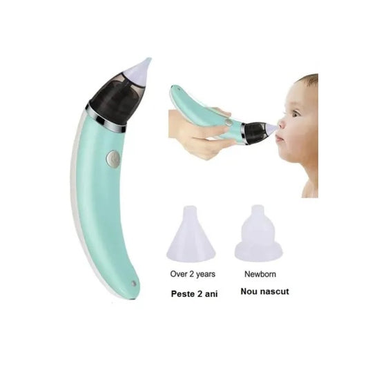 👶 NăsucFericit – Aspirator Nazal Electric pentru Bebeluși | Curățare Delicată, Somn Liniștit, Respirație Ușoară 🌙