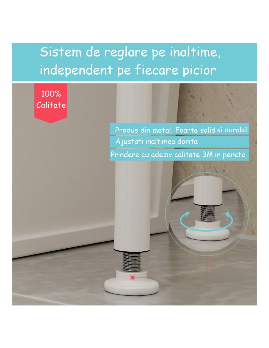 🧺 SpaceMax – Raft Metalic de Depozitare 3 Nivele – Ideal pentru Mașina de Spălat,  Organizare Eficientă 🚿