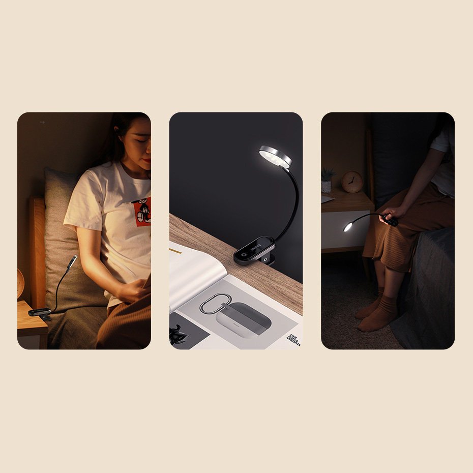 Lampa de Citit cu Prindere – Baseus Mini