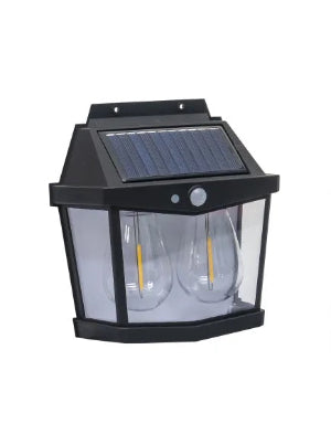 🌓 SolarGlow – Lampa Solară LED cu 2 Becuri, Senzor de Mișcare și 3 Moduri de Lumină