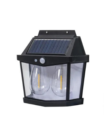 🌓 SolarGlow – Lampa Solară LED cu 2 Becuri, Senzor de Mișcare și 3 Moduri de Lumină