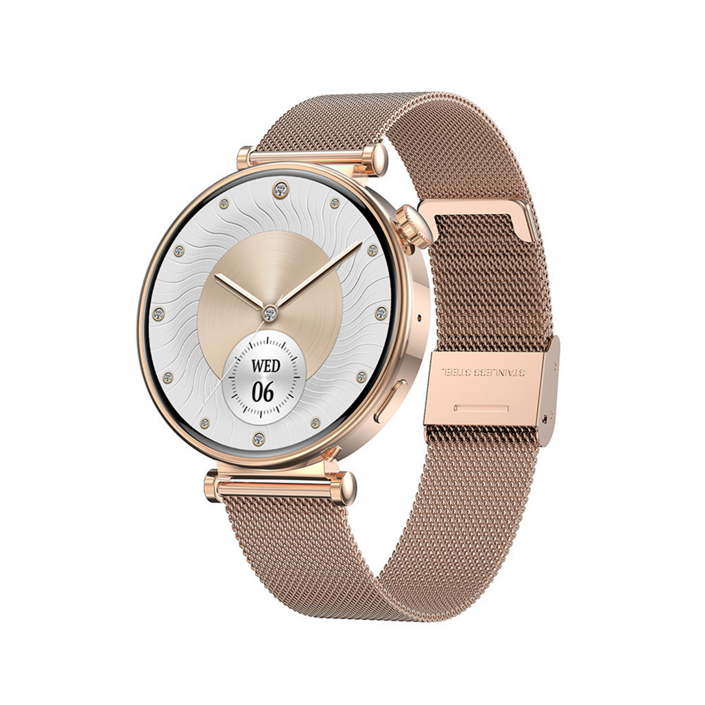 Ceas Smartwatch Celine HD Amoled – Rose Gold + 2 curele incluse