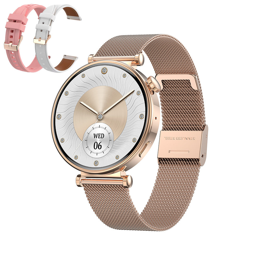 Ceas Smartwatch Celine HD Amoled – Rose Gold + 2 curele incluse