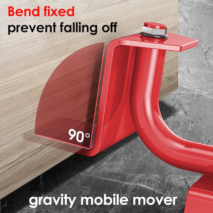 EasyMove – Set Ridicare Mobilă EM150 – Role Negre, Roșu, 150kg