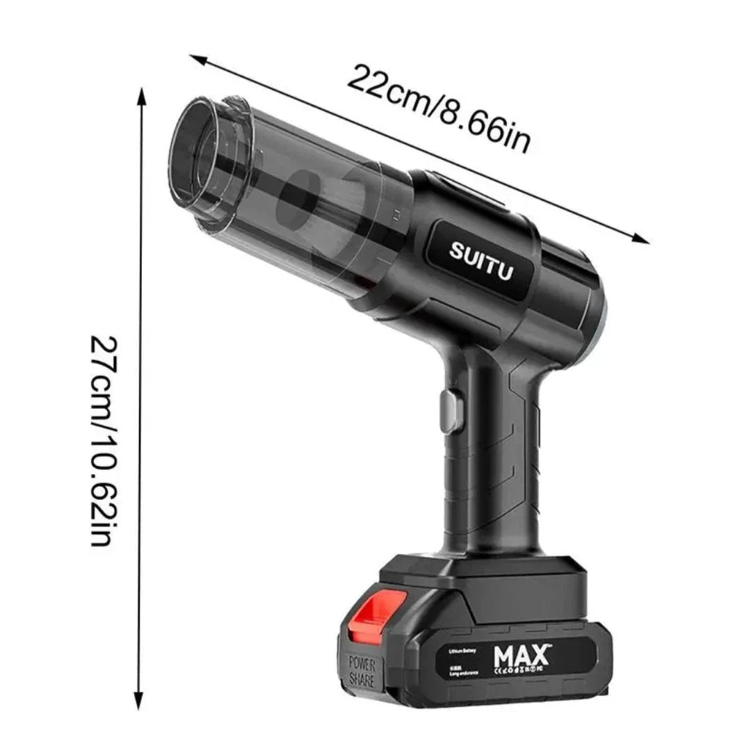 AirFlex 6in1 – Aspirator Portabil 🚗💨 cu Funcție de Suflare, Baterie Detasabilă și Reîncărcabilă 🔋, Design Compact pentru Mașină, Casă 🏠, Birou 🧑‍💻 și Îngrijirea Animalelor de Companie 🐾